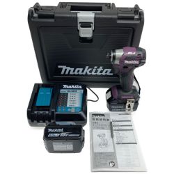 ●● MAKITA マキタ 18v 充電式インパクトドライバ 充電器・充電池2個・ケース付 TD173DGX AP パープル Sランク
