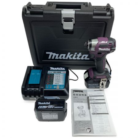  MAKITA マキタ 18v 充電式インパクトドライバ 充電器・充電池2個・ケース付 TD173DGX AP パープル