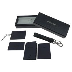 ●● PRADA プラダ キーリング  2PP68T ブラック Aランク