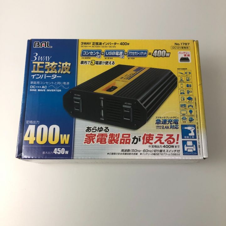 BAL バル DC12V車専用 3WAY正弦波インバーター 400w No.1787｜中古｜なんでもリサイクルビッグバン