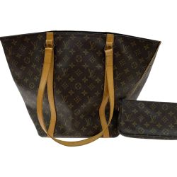 ●● LOUIS VUITTON ルイヴィトン モノグラム サックショッピング ポーチ付き M51108 ブラウン Bランク