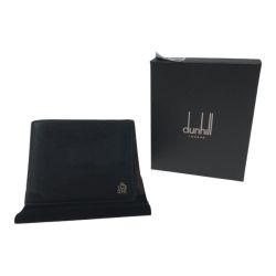 ●● dunhill ダンヒル 財布 2つ折り財布 DUL2S832A ブラック x ブラウン Cランク