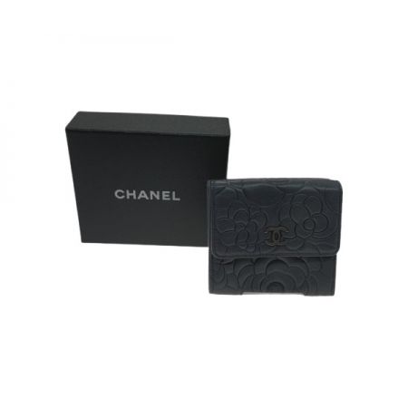  CHANEL シャネル 3つ折り財布 A36545 グレー
