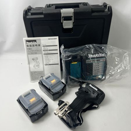  MAKITA マキタ 充電式インパクトドライバ 18V 6Ah バッテリ2本 充電器 ケース付 TD173DRGXB ブラック 未使用品