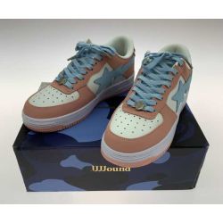 ●● BAPE STA BAPE 靴 スニーカー   27.5cm  ピンク×ホワイト Aランク