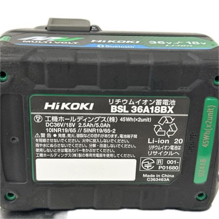 HiKOKI ハイコーキ 36V コードレスインパクトドライバ　 WH36DD フォレストグリーン 充電器・充電池2個・ケース付