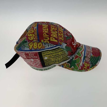  Supreme シュプリーム 帽子 レッド スペシャルオファーキャンプキャップ チラシ柄 レッド