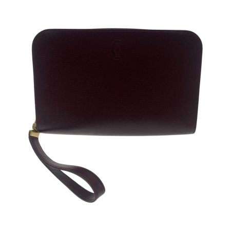  Cartier カルティエ セカンドバッグ  エンジ