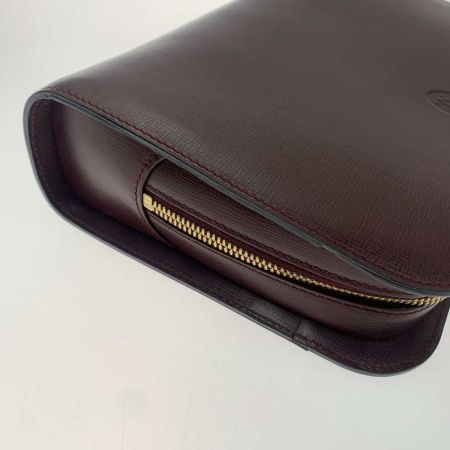  Cartier カルティエ セカンドバッグ  エンジ