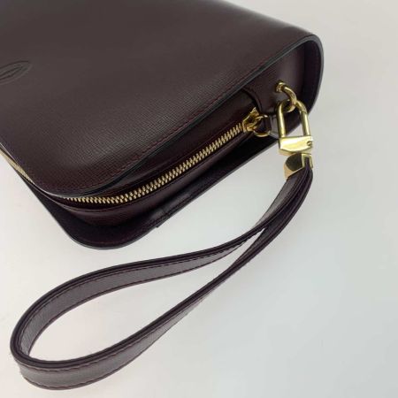  Cartier カルティエ セカンドバッグ  エンジ