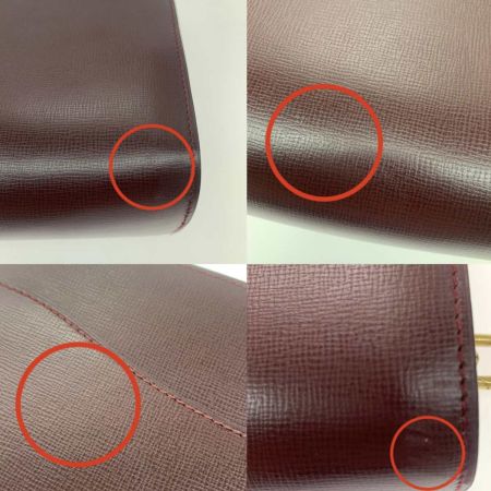  Cartier カルティエ セカンドバッグ  エンジ