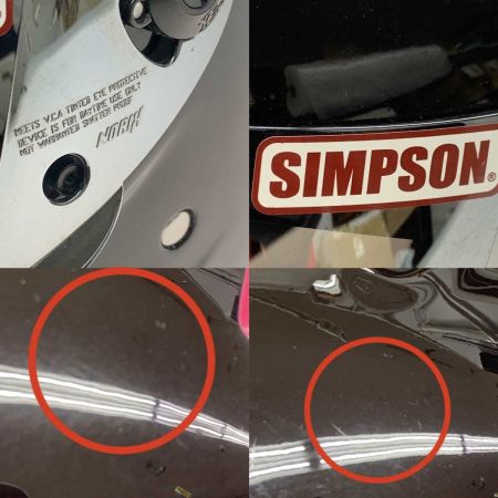  SIMPSON バイク用品 ヘルメット  SIZE L(60cm) フルフェイス