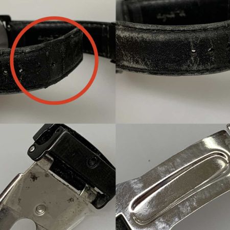  agnes b アニエスベー 腕時計 レザー ブラック VD53-KZE0