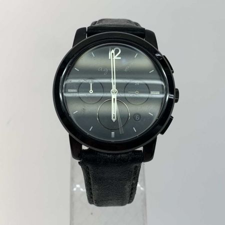  agnes b アニエスベー 腕時計 レザー ブラック VD53-KZE0