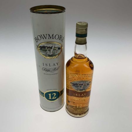   蒸留酒類 ウィスキー 750ml 箱付 BOWMORE ボウモア 12年 ISLAY カモメラベル 未開栓