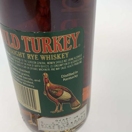   蒸留酒類 ウィスキー 750ml WILD TURKEY RYE 50.5度 旧ボトル グリーン 未開栓