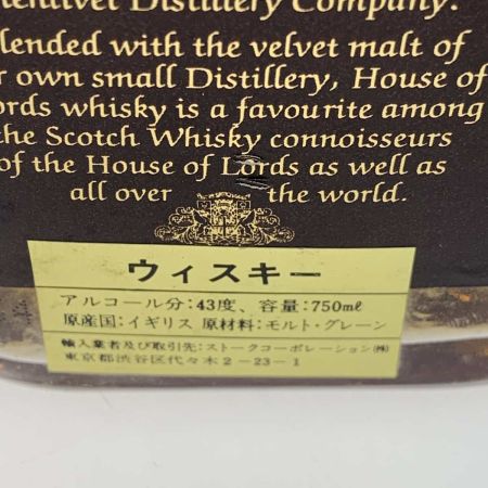   蒸留酒類 ウィスキー 750ml HOUSE OF LORDS 12年 43度 未開栓