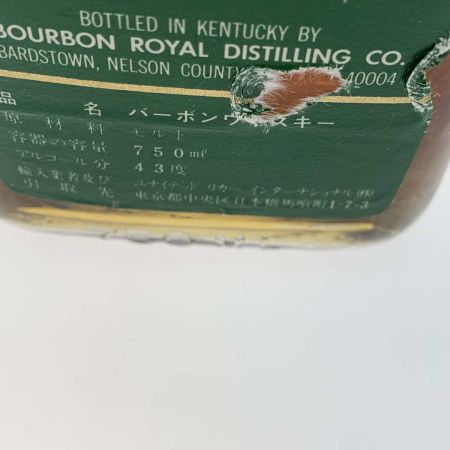   蒸留酒類 ウィスキー バーボン 750ml Bourbon Royal 8年 43度 未開栓