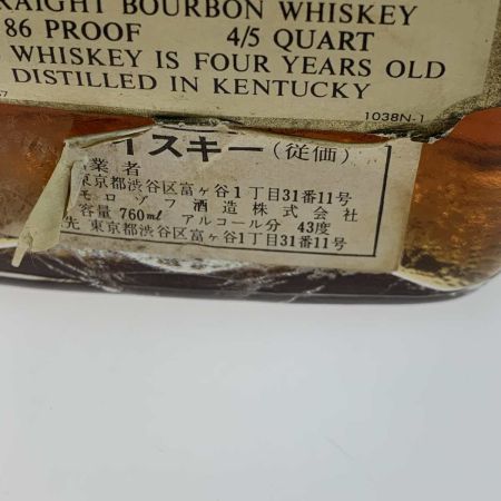  BELLOWS 蒸留酒類 ウィスキー BELLOWS 760ml  43度 未開栓