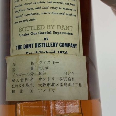  J.W.Dant 蒸留酒類 ウィスキー バーボン　750ml 未開栓