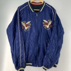 ●● テーラー東洋 スカジャン テーラー東洋 XXXL ブルー龍/ブラック虎 リバーシブル tt15491 Cランク