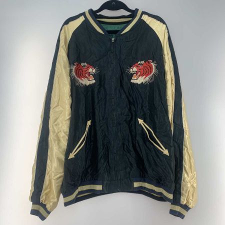  テーラー東洋 スカジャン XXXL メンズ TT15403HY  ブラック虎/グリーン鹿