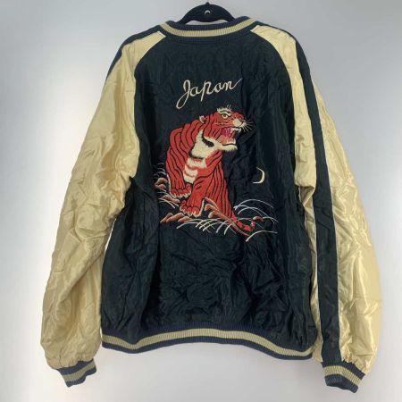  テーラー東洋 スカジャン XXXL メンズ TT15403HY  ブラック虎/グリーン鹿