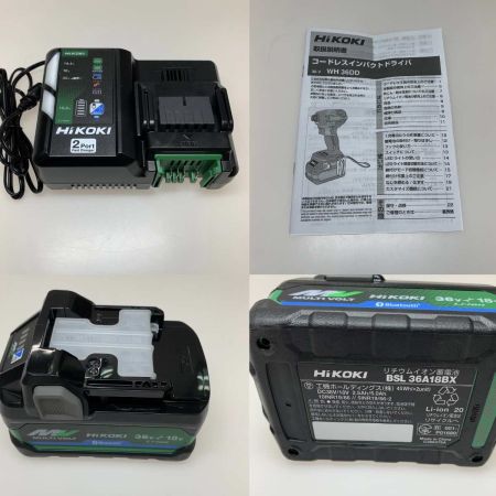  HiKOKI ハイコーキ 工具 インパクトドライバ WH36DD グリーン