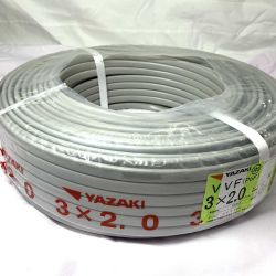 ●● YAZAKI 電材 VVFケーブル YAZAKI 3芯 2.0mm×100m 2025年11月 Sランク