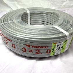 ●● YAZAKI 電材 VVFケーブル YAZAKI  3芯 2.0mm×100m 2025年10月 Sランク