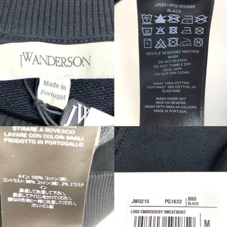  JW ANDERSON メンズ衣料 スウェット SIZE M JW0215 PG1632 ブラック