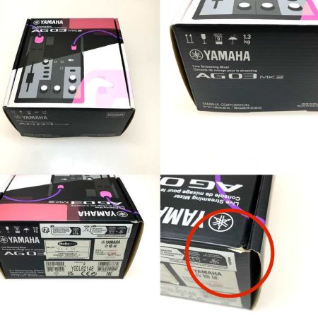  YAMAHA ヤマハ 楽器 　ミキサー  Live Streaming Mixer  AG03 MK2