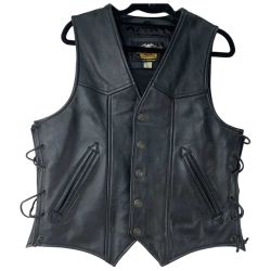 ●● HARLEY-DAVIDSON ハーレーダビッドソン メンズ衣料 ベスト SIZE L 50023 ブラック Bランク