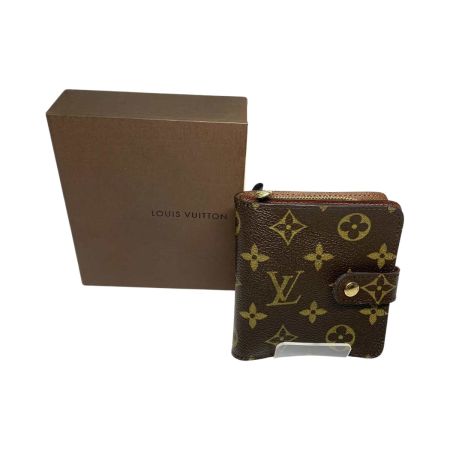  LOUIS VUITTON ルイヴィトン 2つ折り財布 モノグラム コンパクトジップ  M61667