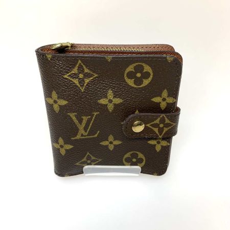  LOUIS VUITTON ルイヴィトン 2つ折り財布 モノグラム コンパクトジップ  M61667