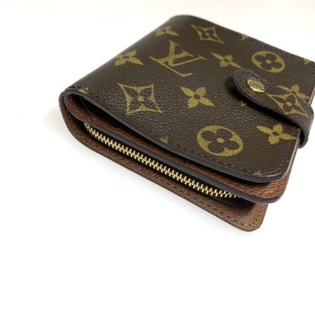  LOUIS VUITTON ルイヴィトン 2つ折り財布 モノグラム コンパクトジップ  M61667