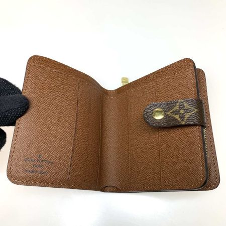  LOUIS VUITTON ルイヴィトン 2つ折り財布 モノグラム コンパクトジップ  M61667