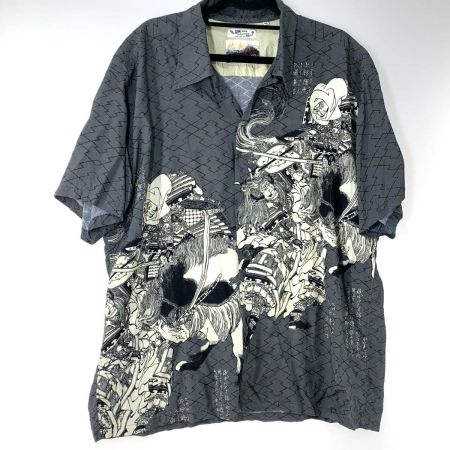  SUN SURF サンサーフ メンズ衣料 アロハシャツ 葛飾北斎 画本武蔵鐙 グレー