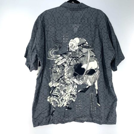 SUN SURF サンサーフ メンズ衣料 アロハシャツ 葛飾北斎 画本武蔵鐙 グレー