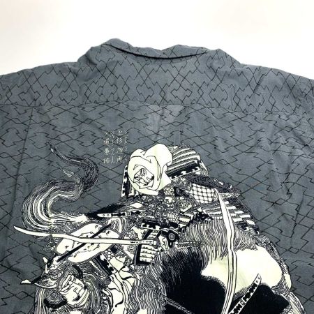  SUN SURF サンサーフ メンズ衣料 アロハシャツ 葛飾北斎 画本武蔵鐙 グレー