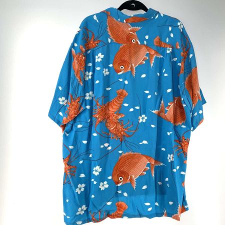  SUN SURF サンサーフ メンズ衣料 アロハシャツ SYMBOL OF GOOD LUCK ブルー