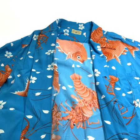  SUN SURF サンサーフ メンズ衣料 アロハシャツ SYMBOL OF GOOD LUCK ブルー