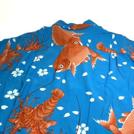  SUN SURF サンサーフ メンズ衣料 アロハシャツ SYMBOL OF GOOD LUCK ブルー