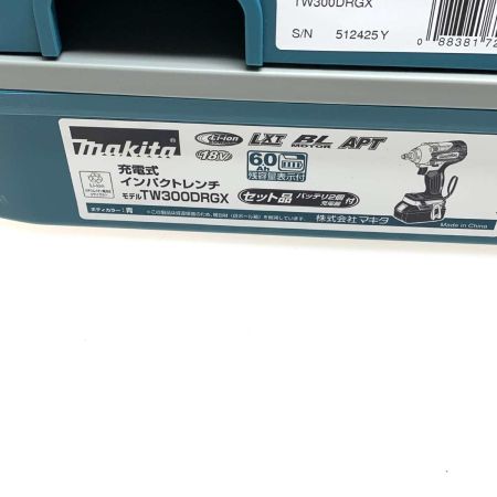 MAKITA マキタ 締付工具 インパクトレンチ TW300DRGX ブルー