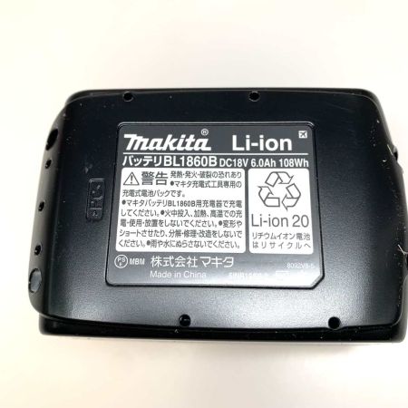  MAKITA マキタ 工具関連用品 バッテリー 18v 6.0Ah BL1860B ブラック