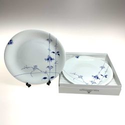 ●● ROYAL COPENHAGEN ロイヤル・コペンハーゲン  洋食器 プレート ブルーパルメッテ 626 2Pセット Aランク