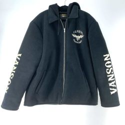 ●● VANSON バンソン 中綿フリースジャケット  メンズ SIZE XL  NVSZ-2315 ブラック Bランク