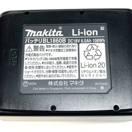  MAKITA マキタ 工具関連用品 バッテリー 18v 6.0Ah BL1860B ブラック