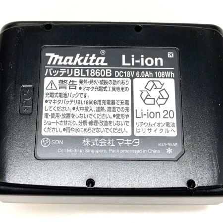  MAKITA マキタ 工具関連用品 バッテリー　18v 6.0Ah BL1860B ブラック