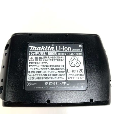  MAKITA マキタ 工具関連用品 バッテリー 18v 6.0Ah BL1860B ブラック